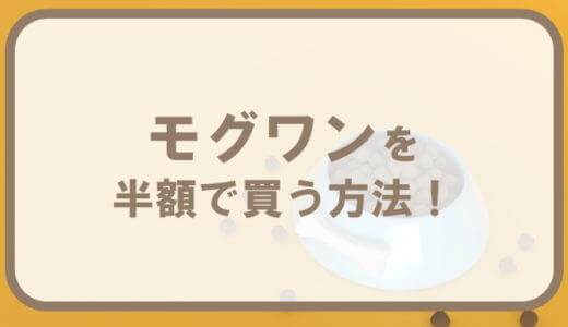 【12月最新】モグワンを半額でお試しする方法！初回購入者限定価格の激安セール情報