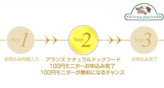 アランズナチュラルドッグフードお試し100円モニター申し込み手順7