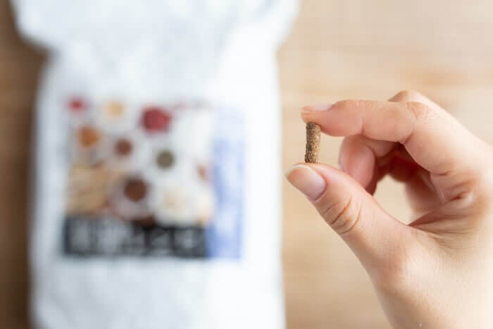 みらいのドッグフード膵臓病用の粒の大きさ